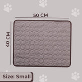 Kuber Industries Rectangular Dog & Cat Bed|Premium Cool Ice Silk with Polyester With Bottom Mesh|MultiUtility Self-Cooling Pad For Dog & Cat|Light-weight & Durable Dog Bed|ZQCJ001C-S|Coffee(Pack Of 4)